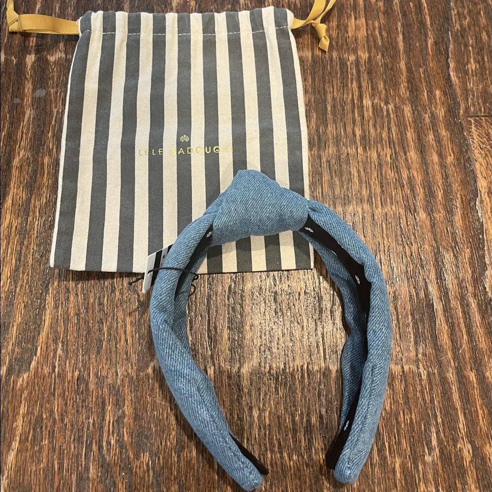 Lele Sadoughi denim headband - never worn!